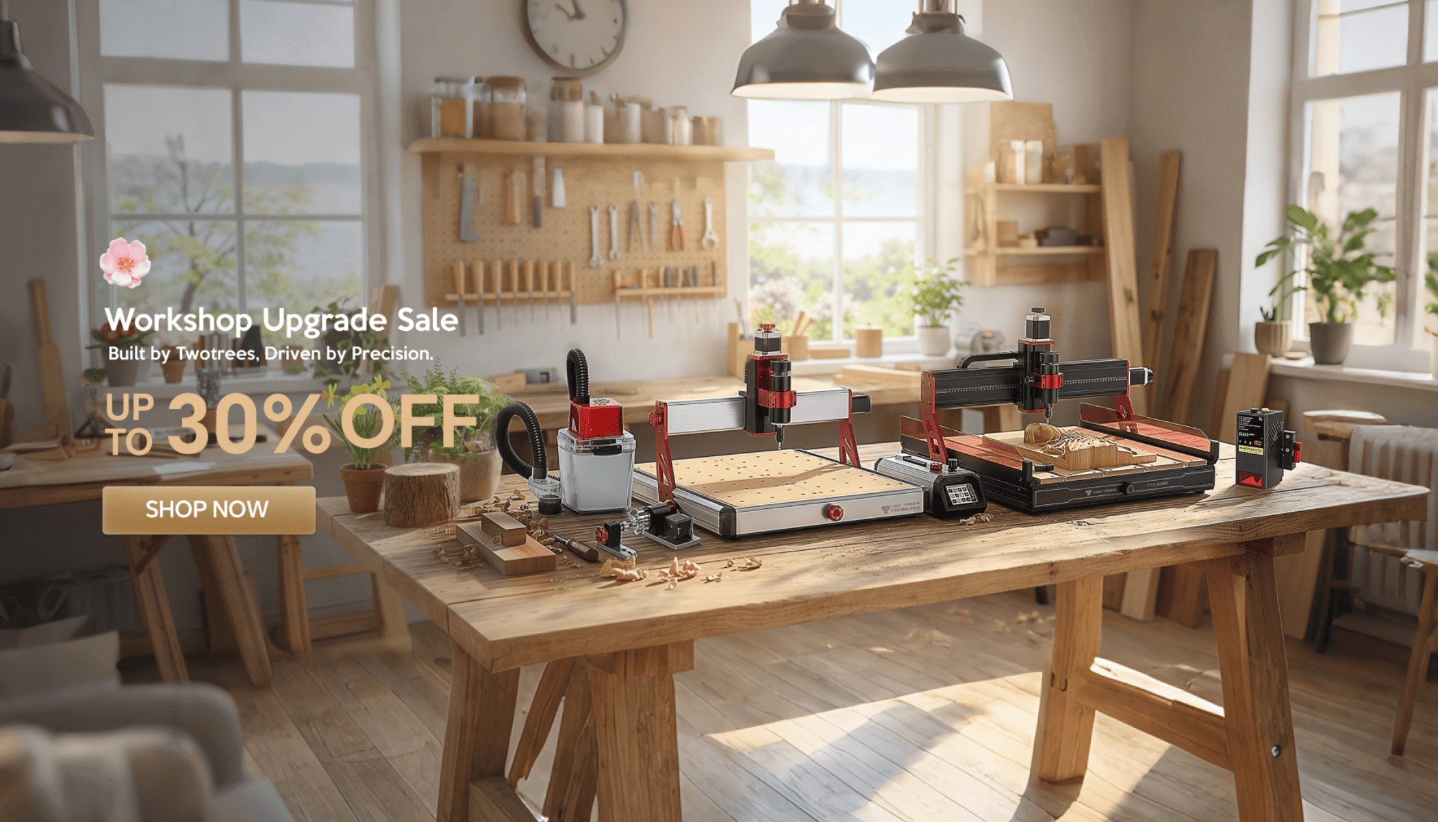 Twotrees TTC3018 CNC Router Machine - DIY Desktop Wood Engraver