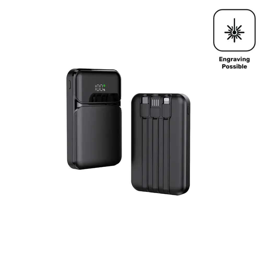 Powerbank - built in cable (gravierbar)